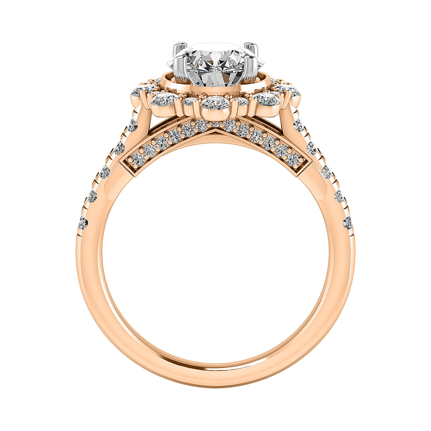 Angelina Halo Engagement Ring